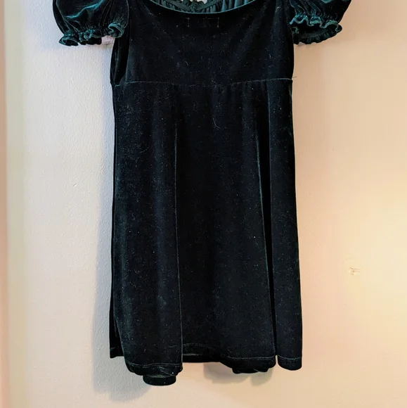 Altar'd State dark green velvet mini dress, size small - Picture 2 of 4